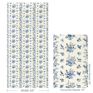 Brunschwig & Fils Aurel Print  Fabric / Sky/Blue