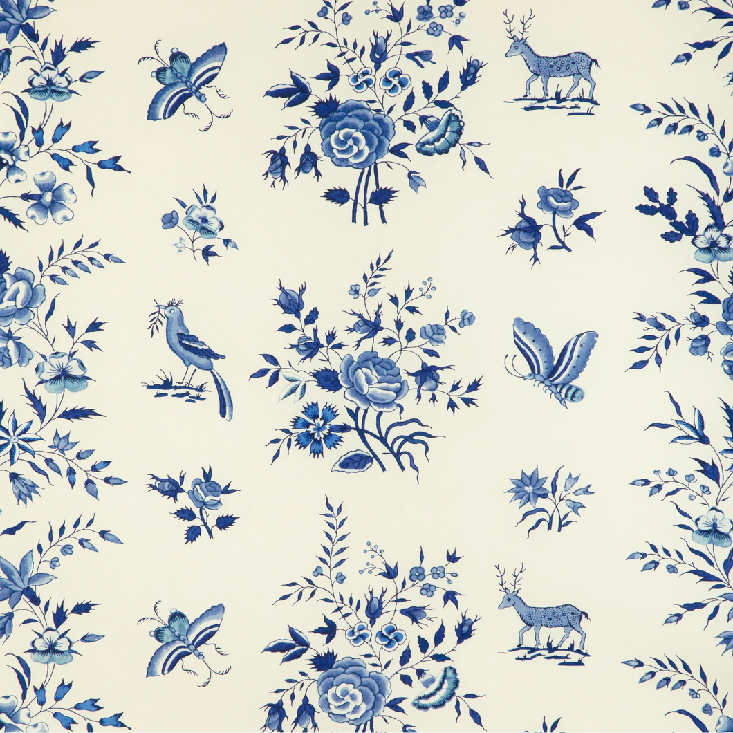 Brunschwig & Fils Aurel Print  Fabric / Sky/Blue