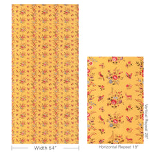Load image into Gallery viewer, Brunschwig &amp; Fils Aurel Print  Fabric / Gold/Red