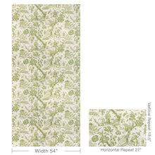 Load image into Gallery viewer, Brunschwig &amp; Fils  Marcel Print Fabric / Leaf