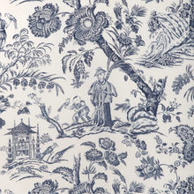 Load image into Gallery viewer, Brunschwig &amp; Fils  Marcel Print Fabric / Navy
