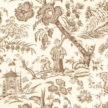 Load image into Gallery viewer, Brunschwig &amp; Fils  Marcel Print Fabric / Brown
