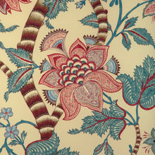 Load image into Gallery viewer, Brunschwig &amp; Fils Cadenet Print Fabric / Beige/Teal