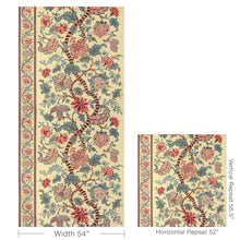 Load image into Gallery viewer, Brunschwig &amp; Fils Cadenet Print Fabric / Beige/Teal