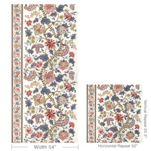 Load image into Gallery viewer, Brunschwig &amp; Fils Cadenet Print Fabric / Red/Blue