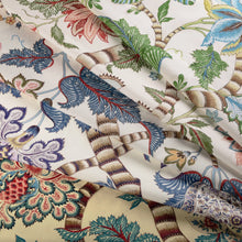 Load image into Gallery viewer, Brunschwig &amp; Fils Cadenet Print Fabric / Aqua/Leaf