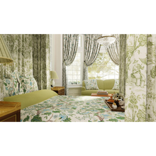 Load image into Gallery viewer, Brunschwig &amp; Fils Cadenet Print Fabric / Aqua/Leaf