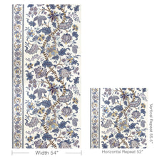 Load image into Gallery viewer, Brunschwig &amp; Fils Cadenet Print Fabric / Blue/Gold