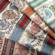 Load image into Gallery viewer, Brunschwig &amp; Fils Lauris Print Fabric / Beige/Teal