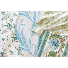 Load image into Gallery viewer, Brunschwig &amp; Fils Lauris Print Fabric / Aqua/Leaf