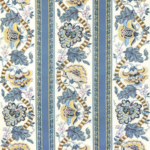 Load image into Gallery viewer, Brunschwig &amp; Fils Lauris Print Fabric / Blue/Gold