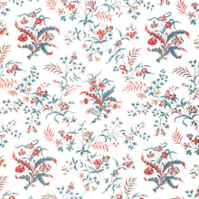 Load image into Gallery viewer, Brunschwig &amp; Fils Chancay Print Fabric / Teal/Rose