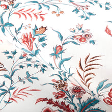 Load image into Gallery viewer, Brunschwig &amp; Fils Chancay Print Fabric / Teal/Rose