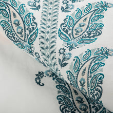 Load image into Gallery viewer, Brunschwig &amp; Fils Yara Paisley Emb Fabric / Lagoon
