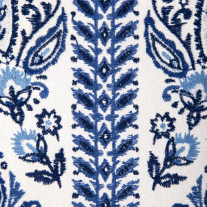 Brunschwig & Fils Yara Paisley Emb Fabric / Blue