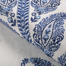Load image into Gallery viewer, Brunschwig &amp; Fils Yara Paisley Emb Fabric / Blue