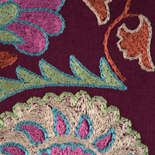 Load image into Gallery viewer, Brunschwig &amp; Fils Saanvi Emb Fabric / Plum/Leaf