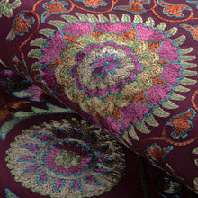 Load image into Gallery viewer, Brunschwig &amp; Fils Saanvi Emb Fabric / Plum/Leaf