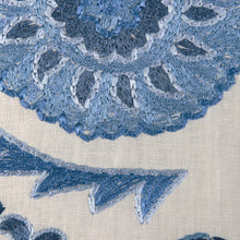 Load image into Gallery viewer, Brunschwig &amp; Fils Saanvi Emb Fabric / Navy/Sky
