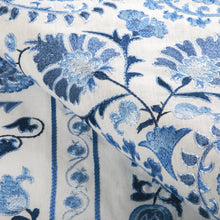 Load image into Gallery viewer, Brunschwig &amp; Fils Saanvi Emb Fabric / Navy/Sky