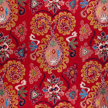 Load image into Gallery viewer, Brunschwig &amp; Fils Lavali Emb Fabric / Red/Gold