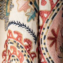 Load image into Gallery viewer, Brunschwig &amp; Fils Lavali Emb Fabric / Coral/Sky