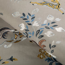 Load image into Gallery viewer, Brunschwig &amp; Fils Nayan Emb Fabric / Stone/Blue