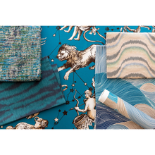 Load image into Gallery viewer, Brunschwig &amp; Fils Cosmique Print Fabric / Teal