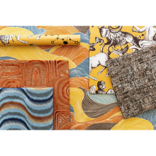 Load image into Gallery viewer, Brunschwig &amp; Fils Cosmique Print Fabric / Gold