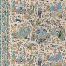 Load image into Gallery viewer, Brunschwig &amp; Fils Shalimar Print Fabric / Aqua/Leaf