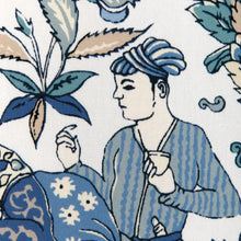 Load image into Gallery viewer, Brunschwig &amp; Fils Shalimar Print Fabric / Blue/Sand