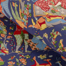 Load image into Gallery viewer, Brunschwig &amp; Fils Shalimar Print Fabric / Navy/Red