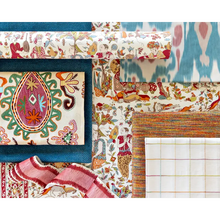 Load image into Gallery viewer, Brunschwig &amp; Fils Shalimar Print Fabric / Berry/Sand