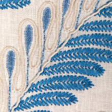 Load image into Gallery viewer, Brunschwig &amp; Fils Fougere Emb Fabric / Blue