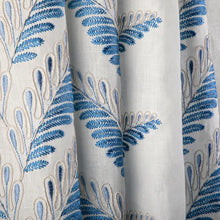 Load image into Gallery viewer, Brunschwig &amp; Fils Fougere Emb Fabric / Blue