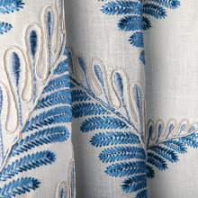 Load image into Gallery viewer, Brunschwig &amp; Fils Fougere Emb Fabric / Blue