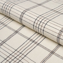 Load image into Gallery viewer, Schumacher Nils Plaid Linen Fabric 80302 / Charcoal