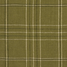 Load image into Gallery viewer, Schumacher Nils Plaid Linen Fabric 80303 / Grass