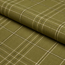 Load image into Gallery viewer, Schumacher Nils Plaid Linen Fabric 80303 / Grass