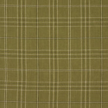 Load image into Gallery viewer, Schumacher Nils Plaid Linen Fabric 80303 / Grass