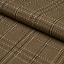 Load image into Gallery viewer, Schumacher Nils Plaid Linen Fabric 80304 / Lichen