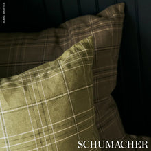 Load image into Gallery viewer, Schumacher Nils Plaid Linen Fabric 80304 / Lichen