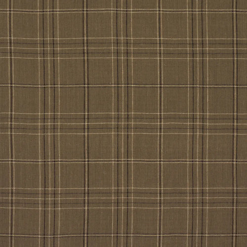 Schumacher Nils Plaid Linen Fabric 80304 / Lichen