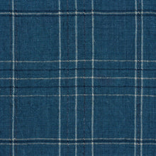 Load image into Gallery viewer, Schumacher Nils Plaid Linen Fabric 80305 / Denim