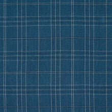 Load image into Gallery viewer, Schumacher Nils Plaid Linen Fabric 80305 / Denim