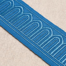 Load image into Gallery viewer, Schumacher Arches Embroidered Tape Medium Trim 81151 / Teal