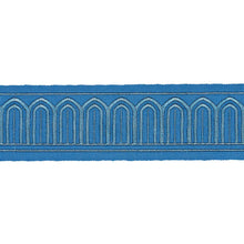 Load image into Gallery viewer, Schumacher Arches Embroidered Tape Medium Trim 81151 / Teal