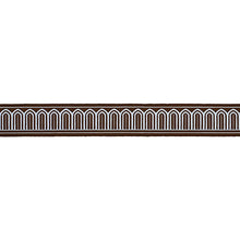 Load image into Gallery viewer, Schumacher Arches Embroidered Tape Medium Trim 81153 / Sky On Brown