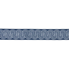 Load image into Gallery viewer, Schumacher Giraldi Embroidered Trim 81253 / White On Navy