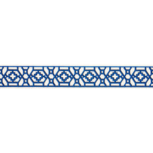 Load image into Gallery viewer, Schumacher Zanzibar Trellis Tape Trim 81280 / Blue